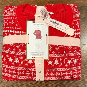 Victoria's Secret Red Thermal Short Pajama Set